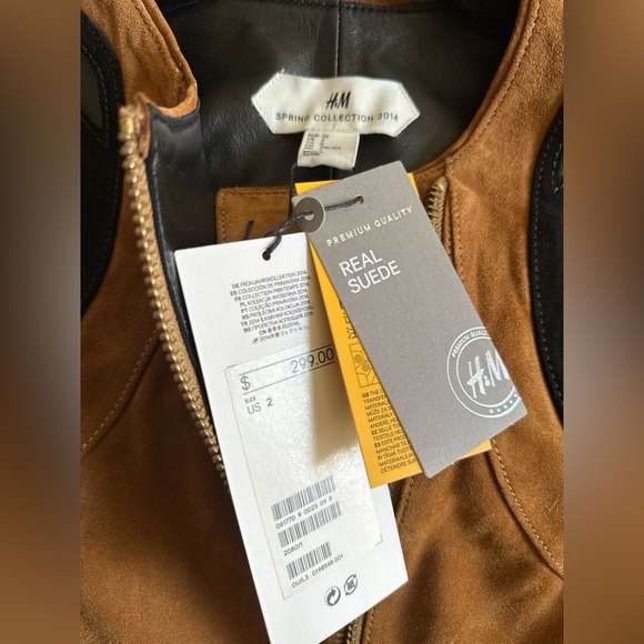 H&M Suede Leather Jacket Spring Collection 2014 - Picture 9 of 12